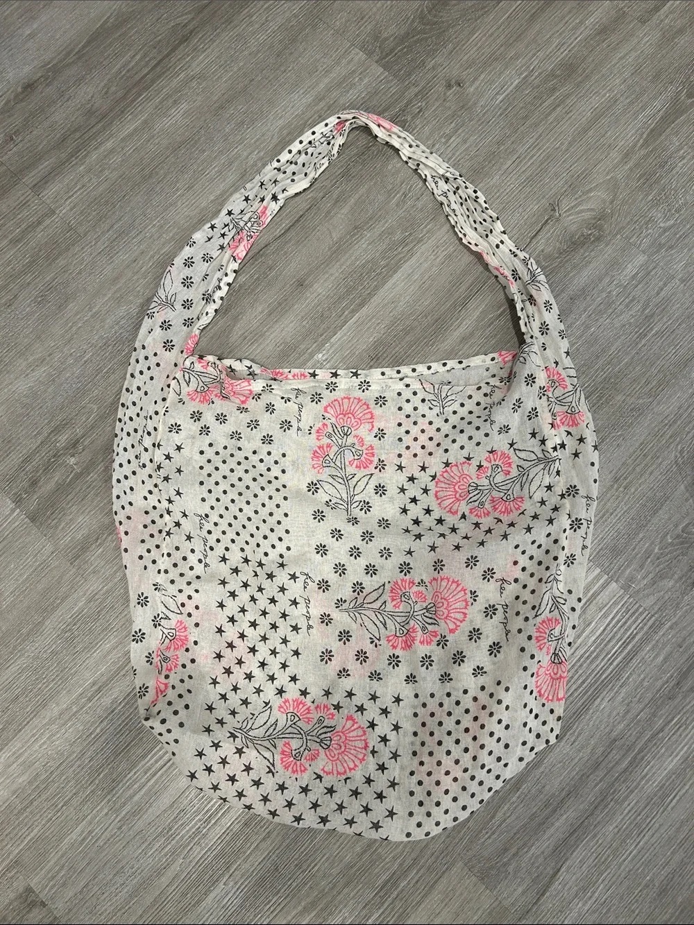 Free People Floral Pattern reusable large Tote Bag